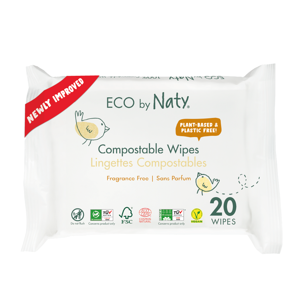 Toallitas compostables (20 unidades), , large, Eco by Naty